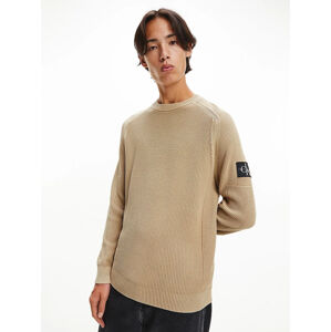 Calvin Klein pánský béžový svetr - XL (PBF)